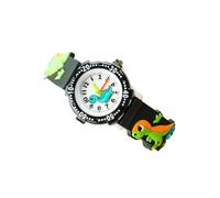 Reloj de pulsera para niños, diseño de dinosaurio, impermeable, accesorio de moda, dispositivo para indicar la hora, color negro