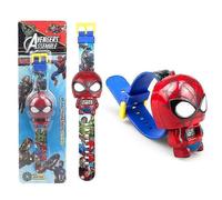 Reloj de pulsera retráctil para niños (Spiderman) con correa ajustable para niños y niñas.