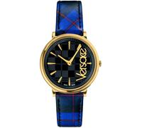 Reloj de pulsera versace - ve8100218 correa color: azul rojo dial meta