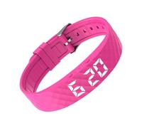 Reloj de recordatorio de alarma vibratorio - Pulsera despertador de silicona | Pantalla LED recargable por USB | Correa ajustable - Ideal para viajes, fitness, correr, alerta silenciosa y disco