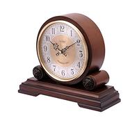 Reloj de repisa que funciona con pilas, con campanillas, reloj decorativo de madera para decoración del hogar y sala de estar