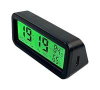 Reloj de salpicadero | Monitor de humedad digital luminoso - Reloj con formato 24 horas calendario y hora, para camión, coche, vehículo sedán, camioneta, scooter, SUV, toma de aire