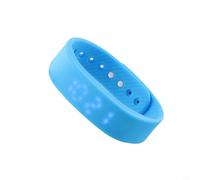 Reloj de seguimiento de fitness con alarmas de vibración silenciosas, monitoreo de ciclo de sueño, contador de pasos, cronómetro, visualización de fecha, diseño recargable por USB (azul)
