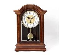 Reloj de sobremesa Retro de Madera Maciza, Reloj de Escritorio silencioso con péndulo horario para Sala de Estar, Oficina y decoración del hogar