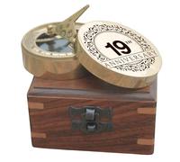 Reloj de sol personalizado con brújula grabada en caja de regalo para él, brújulas para hijo, marido, primera comunión, recuerdo, bautizo, aniversario