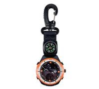 Reloj de Supervivencia | Gadget de Supervivencia con Brújula al Aire Libre - Reloj de Bolsillo Deportivo con Mosquetón - Para Actividades De Camping Senderismo Mochilero Deportes Montañismo Para Hombr
