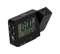 Reloj de Temperatura, Reloj Despertador Conveniente Multifuncional Luz de Fondo Negra Ajustable para el Hogar para Mostrar la Temperatura para Decir la Hora para la Escuela de Oficina
