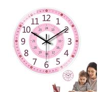 Reloj de tiempo de enseñanza para niños, reloj de aprendizaje, relojes de aula de 8 pulgadas, decoración de pared colorida, reloj silencioso para aprender a decir la hora para aulas