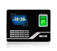 Reloj de tiempo, Sistema de asistencia Huella digital TCPIP USB Contraseña Access Control Office Time Reloj Recorder Empleado Dispositivo Máquina biométrica(Without RFID Card,Spanish)