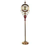 Reloj de Tribuna de Piso Reloj de Piso Vintage Estilo Reloj de pie Sala de Estar en casa Reloj de péndulo de Cobre Completo de Estilo Antiguo Reloj de Sala de Estar