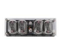 Reloj de tubo de lámpara IN12 Kit de reloj de tubo brillante con memoria de apagado, luz de respiración RGB, módulo retro acrílico negro para entusiastas de la electrónica