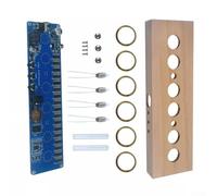 Reloj de tubo Nixie de 6 dígitos con tablero PCB y carcasa acrílica, retroiluminación LED, modo de suspensión y ajustes de 12/24 horas