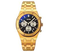 Reloj de vestir con cronógrafo de acero inoxidable para hombre, correa de acero, relojes deportivos militares, relojes clásicos de lujo para hombre con fecha