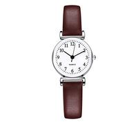 Reloj de Vestir Elegante para Mujer, Reloj con Correa de sintética, Caja de Inoxidable, Relojes con Esfera Digital, Reloj de Pulsera de Negocios para Mujer Gorro Fósil por por Relojes (D, One Size)