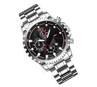 Reloj de vestir genérico para hombre, Big Face Analog Watch, acero inoxidable, luminoso, Sturdy Stainless, Steel Build, impermeable Business and Leisure Timepiece, 22 x 11 x 260 mm, multicolor, A,