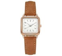 Reloj de vestir para mujer con pulsera de cuero, relojes de pulsera de acero inoxidable, reloj creativo para mujer, relojes de pulsera para hombre, A, talla única