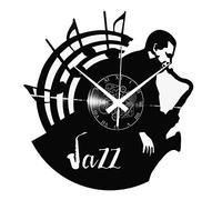 Instant Karma Clocks | Reloj de Pared Estilo Jazz con Saxofonista - Silencioso sin tictac | para Músicos, Melómanos, Estudios Creativos Dormitorio, Oficina, Estudio, Salón