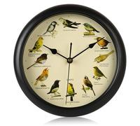 Reloj decorativo con forma de pájaro que canta en la hora, reloj redondo con sonido de pájaro para colgar en la pared de 10 pulgadas, para decoración de la cocina, la oficina en el hogar, adornos al