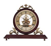 Reloj decorativo de madera, diseño vintage, funciona con pilas, para sala de estar, oficina, escritorio y decoración de estantes