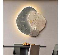 Reloj decorativo de pared con imitación de arte 3D, escultura visual, lámpara de decoración moderna, cuadro colgante con fuente de alimentación enchufable para dormitorio o sala de estar (B, 19,7 x 1