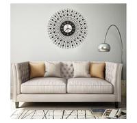 Reloj decorativo de pared metal negro ø43cm