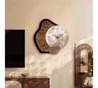 Reloj Decorativo de Pared Moderno 3D con iluminación LED - Decoración para el hogar con Enchufe para Sala de Estar, Dormitorio, Oficina (C 19.6x19.6 Pulgadas)