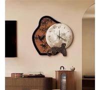 Reloj Decorativo de Pared Moderno con iluminación LED 3D - Decoración para el hogar con Enchufe para Sala de Estar, Dormitorio, Oficina (11,8 x 11,8 Pulgadas)