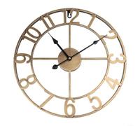 Reloj decorativo para exteriores en estilo vintage, elegante diseño de metal para jardines y hogares, silencioso y fácil de leer (B)
