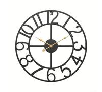 Reloj decorativo para exteriores en estilo vintage, elegante diseño de metal para jardines y hogares, silencioso y fácil de leer (C)