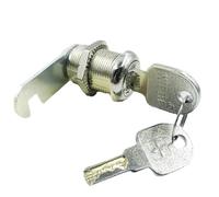 Reloj decorativo retro, Cerradura de leva for gabinete, for taquilla, cajón de oficina, herrajes de seguridad, aleación de zinc, llave plateada, igual o diferente(Key Different 20mm-01)