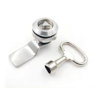 Reloj decorativo retro, Cerraduras de leva de acero inoxidable 304 de 18 mm con llave triangular y pasadores de seguridad roscados for buzones.(A-set-h10-stainless)