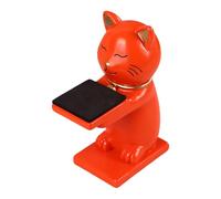 Reloj decorativo y soporte de resina resistente con diseño de gatos para organización de joyas, hogar o tienda, uso diario, soporte de accesorios de escritorio, talla única, como se describe