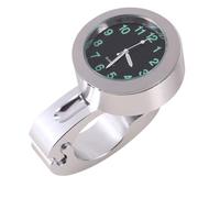 Reloj del manillar de la motocicleta, 1pc Reloj plateado del manillar del manillar impermeable de la motocicleta Reloj universal del manillar de la motocicleta