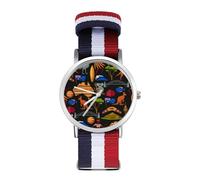 Reloj deportivo australiano de canguro y oso koala para hombres y mujeres, correa de nailon, reloj analógico de cuarzo