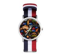 Reloj deportivo australiano de canguro y oso koala para hombres y mujeres, correa de nailon, reloj analógico de cuarzo