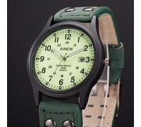 Reloj deportivo clásico con correa de cuero para hombre, fecha, cuarzo, reloj de diseñador, blanco, talla única