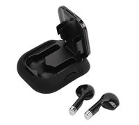 Reloj Deportivo con Auriculares Bluetooth, Reloj Inteligente 2 en 1 con Auriculares, Control Remoto de Cámara, Reproducción de Música para, Compañero Al Aire Libre (Acero Negro)