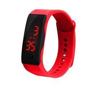 Reloj deportivo con pantalla de pulsera para niños, de sílice, LED, gel, para estudiantes, rosso, talla única