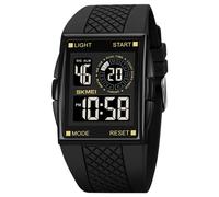 Reloj deportivo con pantalla LED, esfera cuadrada, retroiluminación, alarma, cronómetro, reloj digital multifuncional, resistente al agua y a los