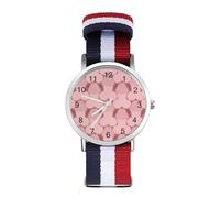 Reloj deportivo con patrón de pene para hombres y mujeres, correa de nailon, reloj analógico de cuarzo