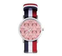 Reloj deportivo con patrón de pene para hombres y mujeres, correa de nailon, reloj analógico de cuarzo