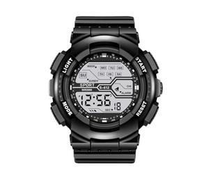 Reloj deportivo de moda para hombre, con pantalla LCD, cronómetro, fecha, de goma, digital, para hombre, relojes deportivos para hombre, negro, One Size