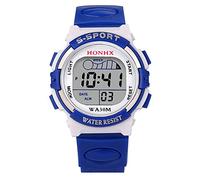 Reloj deportivo digital con alarma para niñas, azul, talla única