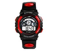 Reloj deportivo digital de cuarzo con fecha y LED, para hombre, con alarma, recargable