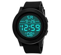Reloj deportivo digital electrónico para hombre, con pantalla LED, para exteriores, reloj deportivo para niños, reloj de aprendizaje, blanco, One Size, Correa