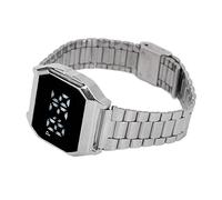 Reloj Deportivo Digital LED Rectangular con Pantalla Táctil, Cronógrafo con Alarma para Estudiantes, Función de Luz Nocturna Tetragonum para Uso Diario (Dorado)