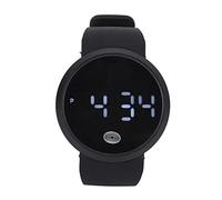 Reloj Deportivo Digital para Hombre, Pantalla Táctil Redonda LED, Reloj Electrónico Digital Resistente Al Agua para Deportes Casuales, Moda Simple para Hombres Y Mujeres, Relojes para Parejas(Negro)