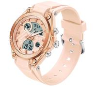 Reloj deportivo digital para mujer, resistente al agua, cronógrafo militar, para mujer, táctico, multifunción, doble hora, LED, alarma de cuenta regresiva, pantalla 12/24 h, Rosa/Rebel Fun., Sport