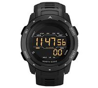 Reloj Deportivo Electrónico Multifunción de Supervivencia Para Exteriores Con Podómetro, Contador de Calorías, Cronómetro - 50M Impermeable Para Correr y Nadar (Black)