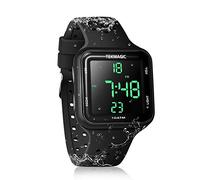 Reloj Deportivo Impermeable 10 Atmosférica para Buceo y Nadar con Despertador, Cronometro, Hora Dual Calendario, Cuenta Regresiva, Formato de 12 o 24 Horas